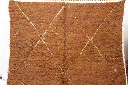 Marmoucha Pile Rug — Burnished Terracotta with Ghost Lattice