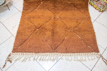 Marmoucha Pile Rug — Burnished Terracotta with Ghost Lattice