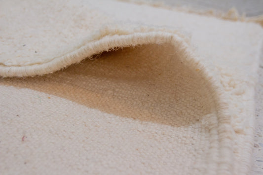 Beni Ourain Pile Rug — Ivory Ombré Abrash