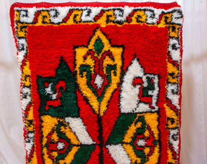 Kubba Aït Zayane Rug — Ceremonial Red & Saffron