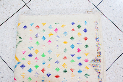 Azilal Confetti Field — Ivory with Central Zigzag