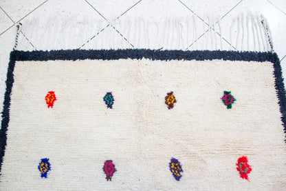 Azilal Ivory Field with Sprig Motifs — Charcoal Border