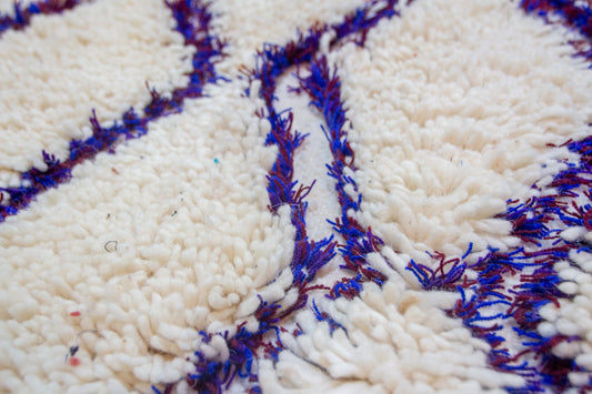 Marmoucha Violet Lattice — Small Wool Rug