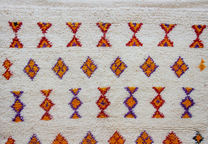 Azilal Row Medallions — Ivory with Saffron & Violet