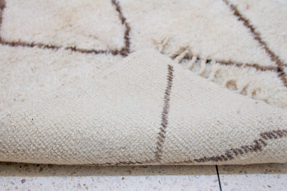Marmoucha Lattice Rug — Ivory with Cocoa Diamond Grid