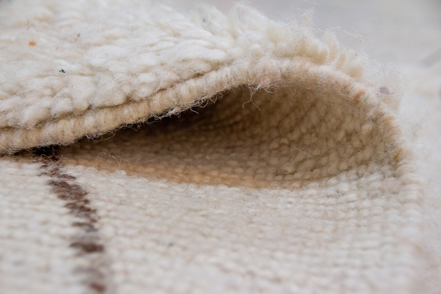 Marmoucha Lattice Rug — Ivory with Cocoa Diamond Grid
