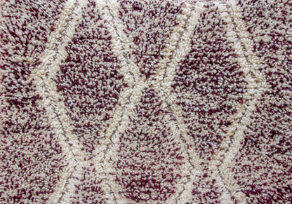 Marmoucha Diamond Cascade — Crimson Ground with Ivory Lattice
