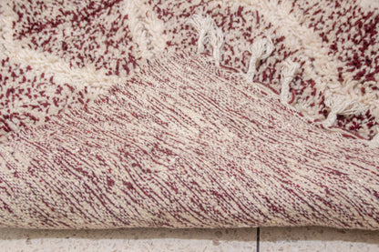 Marmoucha Diamond Cascade — Crimson Ground with Ivory Lattice