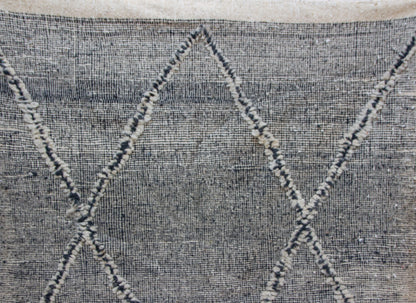 Zanafi Boujaad Kilim — Heathered Ink Diamond Lattice