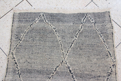 Zanafi Boujaad Kilim — Heathered Ink Diamond Lattice