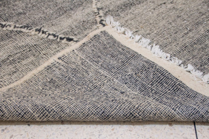 Zanafi Boujaad Kilim — Heathered Ink Diamond Lattice