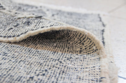 Zanafi Boujaad Kilim — Heathered Ink Diamond Lattice