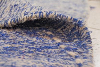 Zanafi Boujaad Kilim — Indigo Heathered Diamond Lattice
