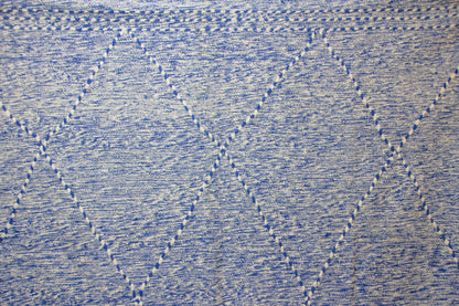 Zanafi Boujaad Kilim — Indigo Heathered Diamond Lattice