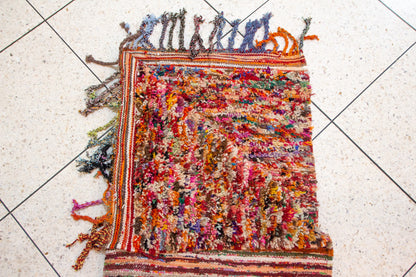 Boujaad Confetti Shag — Chromatic Mélange Pile with Tassel Fringe