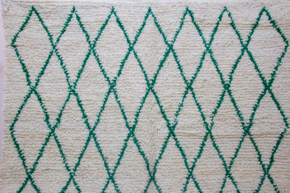 Beni Ourain Emerald Lattice — Ivory Wool