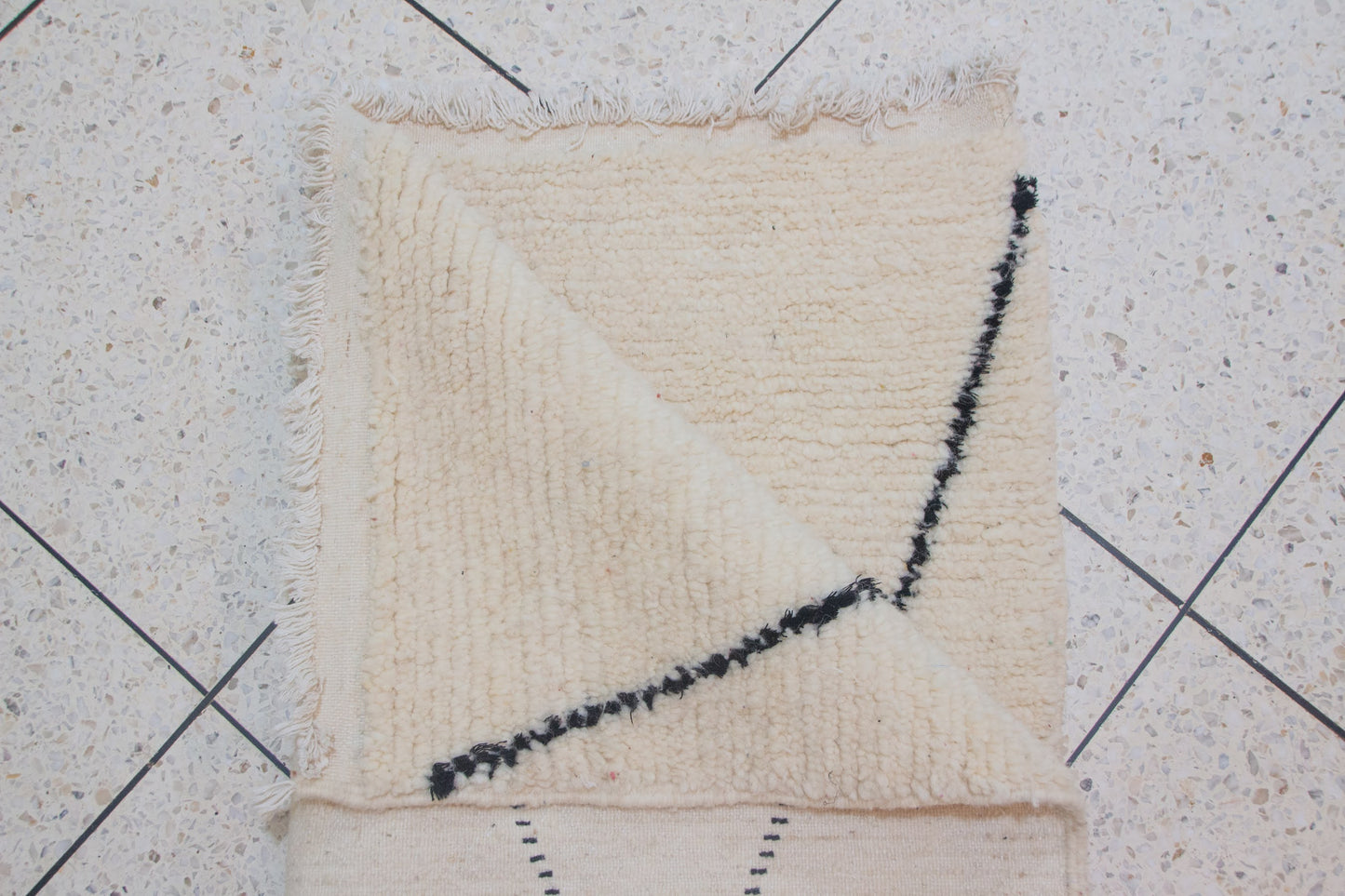 Marmoucha Twin Open Lozenges — Ivory Wool
