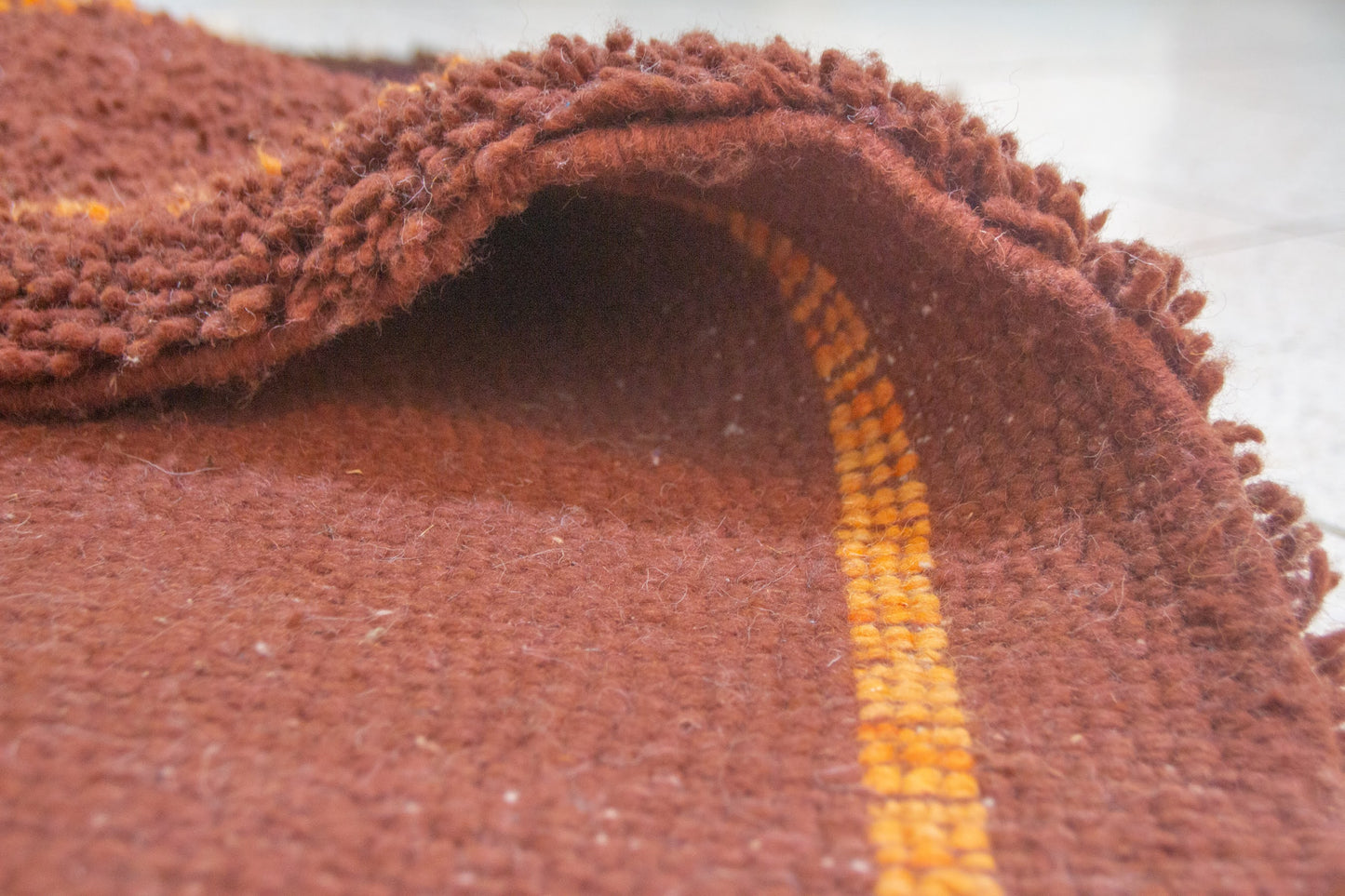 Beni Mrirt Saffron Skyline Lattice — Cocoa Wool