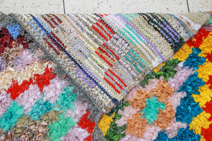 Boucherouite Prism Mosaic — Multicolor Reclaimed-Fabric Runner