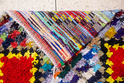 Boucherouite Radiant Diamond Grid — Multicolor Reclaimed-Textile Runner