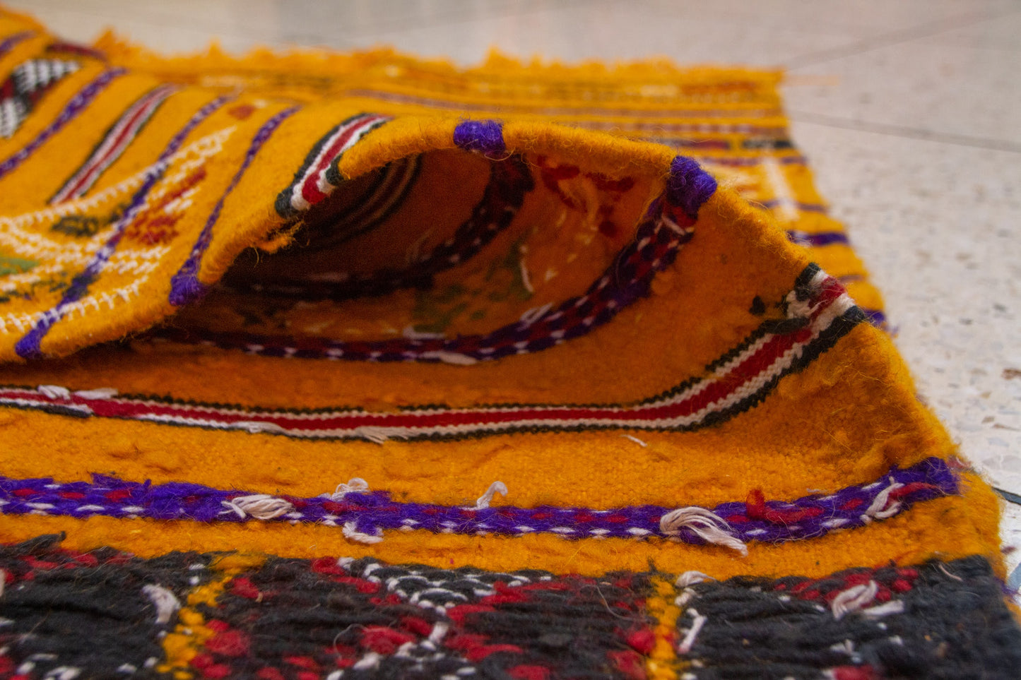 Zemmour Kilim – Saffron Horizon in Flatweave Wool