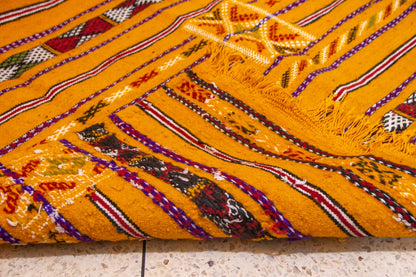 Zemmour Kilim – Saffron Horizon in Flatweave Wool