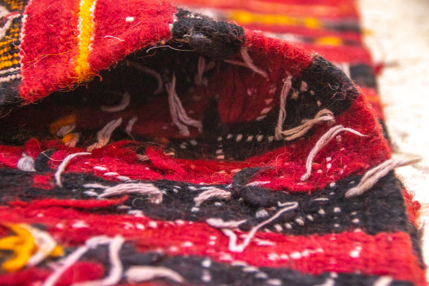 Zemmour Runner – Crimson Ancestry in Handwoven Wool