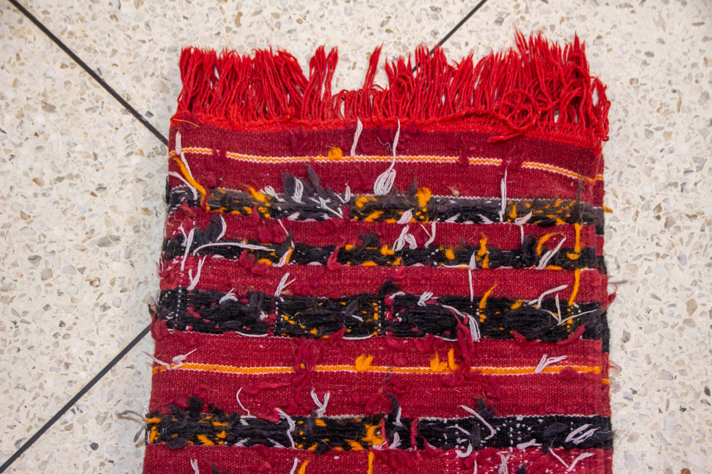 Zemmour Runner – Crimson Ancestry in Handwoven Wool