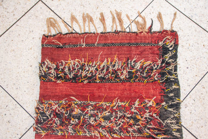 Crimson Atlas – Zayane Vintage Masterpiece in Ancestral Geometry