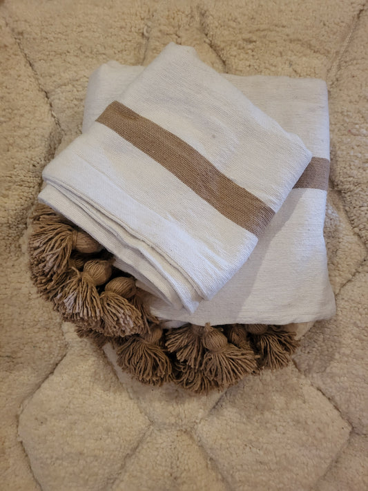 Safi Loom Set — Sand Stripes on Ivory