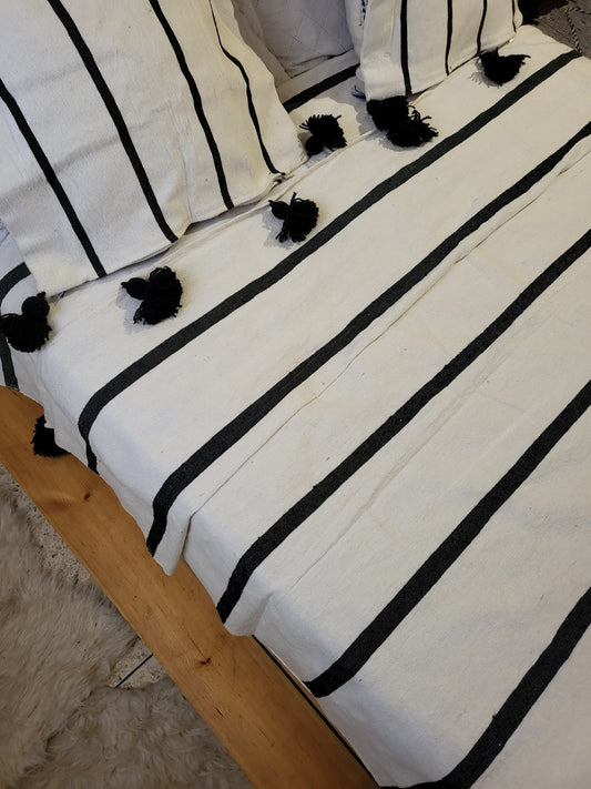 Safi Loom Set — Ink Stripes on Ivory