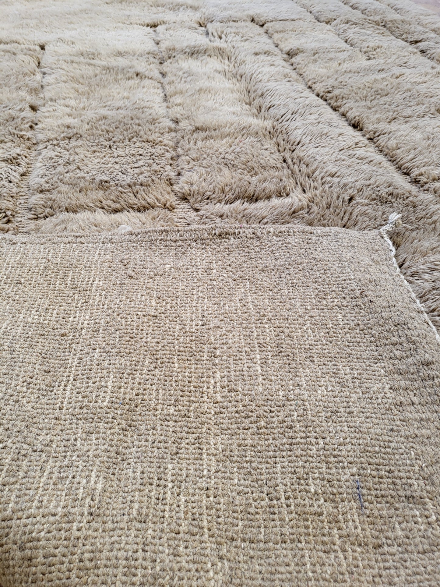 Taupe Relief Grid — Beni Mrirt Sculpted Checker