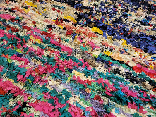 Boucherouite Chromatic Strata — Upcycled Rag Pile