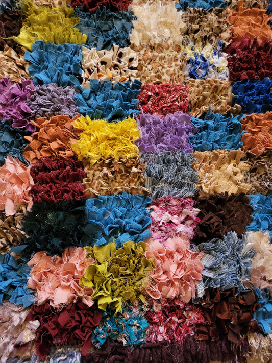 Boucherouite Patchwork Bloom — Upcycled Runner