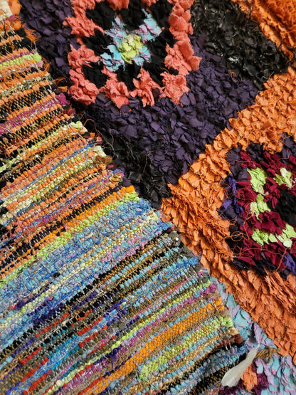 Boucherouite Patch Medallions — Ember & Teal Grid