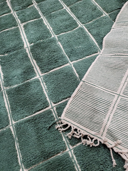 Marmoucha Architectural Grid — Verdant Wool Field