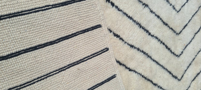 Beni Ourain Chevron Horizon — Monochrome Linear Field