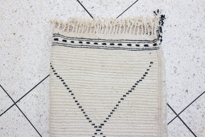 Marmoucha Pile Rug — Ivory Field with Charcoal Lattice