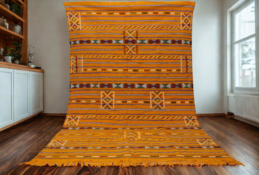 Zemmour Kilim – Saffron Horizon in Flatweave Wool