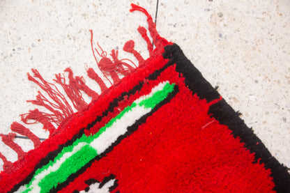 Aït Zayane (Kubba) Sun-Spine Runner — Red Field with Talismanic Crowns