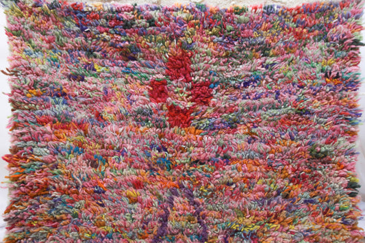 Boujaad Confetti Shag — Multicolor Wool on Ivory Base