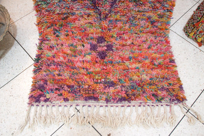 Boujaad Confetti Shag — Multicolor Wool on Ivory Base