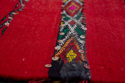 Atlas Radiance – Ait Zayane Red Flatweave with Sequins