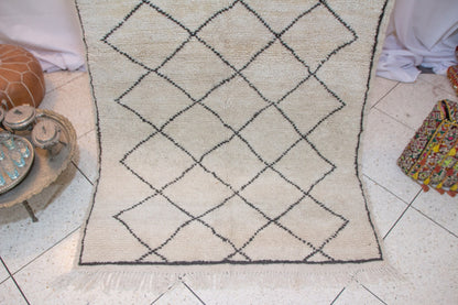 Beni Ourain Fine Grid Lattice — Ivory Wool