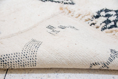 Azilal Glyph Constellation — Ivory Wool with Charcoal Symbols