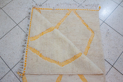 Marmoucha Saffron Open Lattice — Ivory Wool