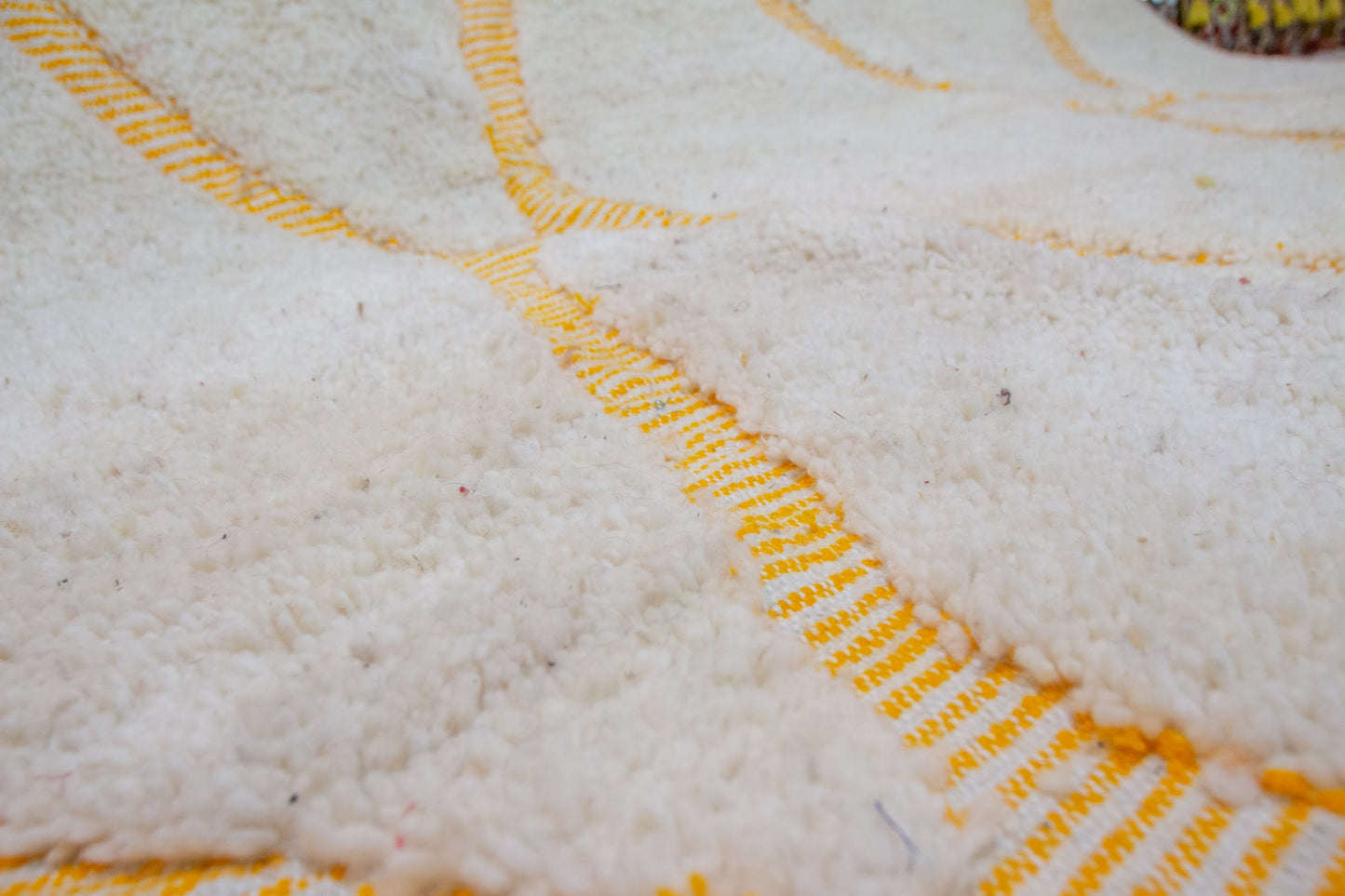 Marmoucha Saffron Open Lattice — Ivory Wool