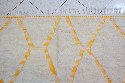 Marmoucha Saffron Open Lattice — Ivory Wool