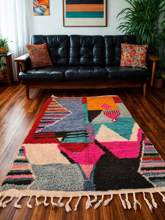 Glass Pieces – Boujaad Festival Geometry in Recycled Wool