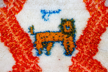Aït Zayane Kubba — Ivory Wool with Lion & Zigzag Medallion